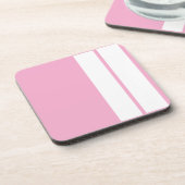 Untersetzer aus rosa weißem Hartkunststoff (Linke Seite)