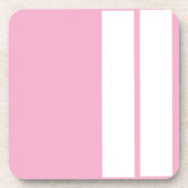Untersetzer aus rosa weißem Hartkunststoff (Vorderseite)