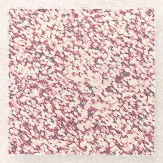Untersetzer aus rosafarbenem Granitstein (Vorderseite)