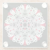 Untersetzer aus Rot, Schwarz und Weiß (Rückseite)