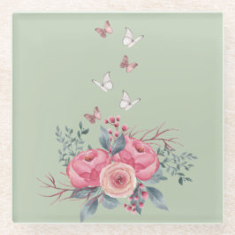 Untersetzer aus Sage Glass