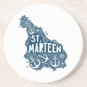 Untersetzer Aus Saint-Martin Steinzeug SXM Marin
