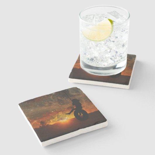 Untersetzer aus Schiebestein (Seitenansicht)