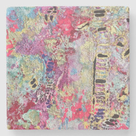 Untersetzer aus Schlangenmarmor muffig farbig