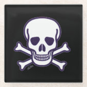 Untersetzer aus schwarzem Knochenglas (Vorderseite)