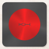 Untersetzer aus schwarzem und rotem Kreis (Vorderseite)