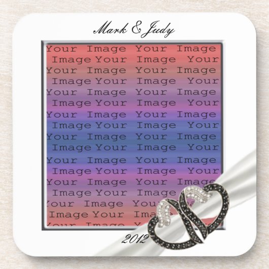 Untersetzer aus schwarzem und weißem Diamant (Vorderseite)