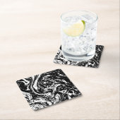 Untersetzer aus schwarzem und weißem Marmor (Vor Ort)