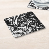 Untersetzer aus schwarzem und weißem Marmor (angewinkelt)