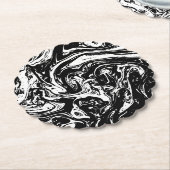 Untersetzer aus schwarzem und weißem Marmor (angewinkelt)