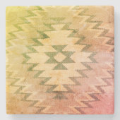 Untersetzer aus Südwestmarmor, warme Sommertöne (Vorderseite)