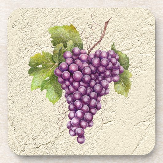 Untersetzer aus textilen Trauben (Vorderseite)