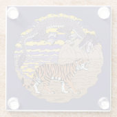 Untersetzer aus Tiger und Drachenglas (Rückseite)