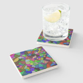 Untersetzer aus verkleidetem Hartglas (Seitenansicht)