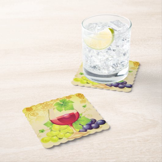 Untersetzer aus Wein und Trauben (Vor Ort)