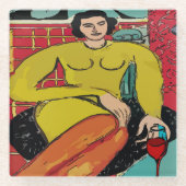 Untersetzer aus Weinglas (Vorderseite)