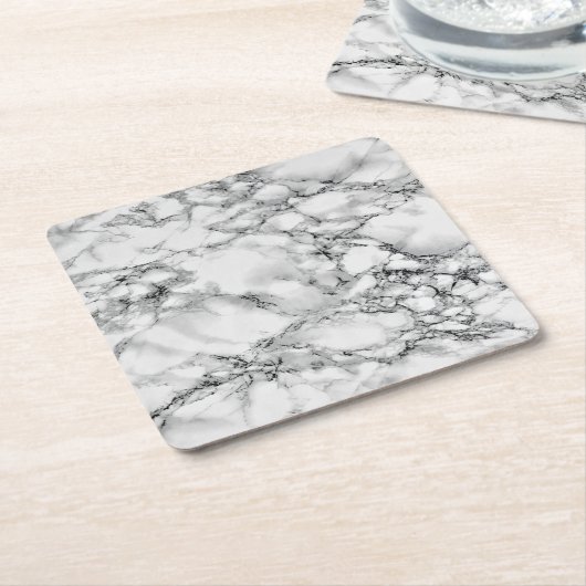 Untersetzer aus weißem Marmor (angewinkelt)