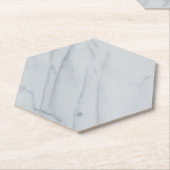 Untersetzer aus weißem Marmor Stone Hexagon (angewinkelt)