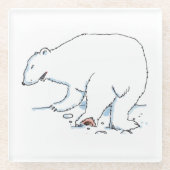 Untersetzer aus weißem Polar (Vorderseite)