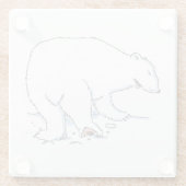 Untersetzer aus weißem Polar (Rückseite)