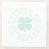 Untersetzer aus weißem Slainte (Rückseite)