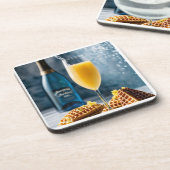 Untersetzer aus weißem Tischharz, Mimosas, Champa (Linke Seite)