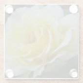 Untersetzer aus Weißrosenglas (Rückseite)