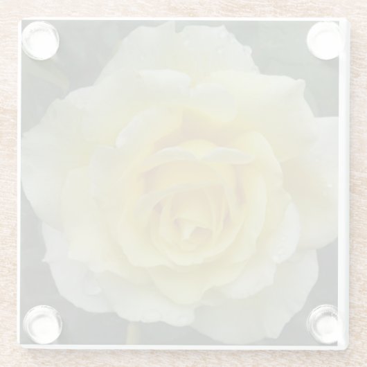 Untersetzer aus Weißrosenglas (Rückseite)