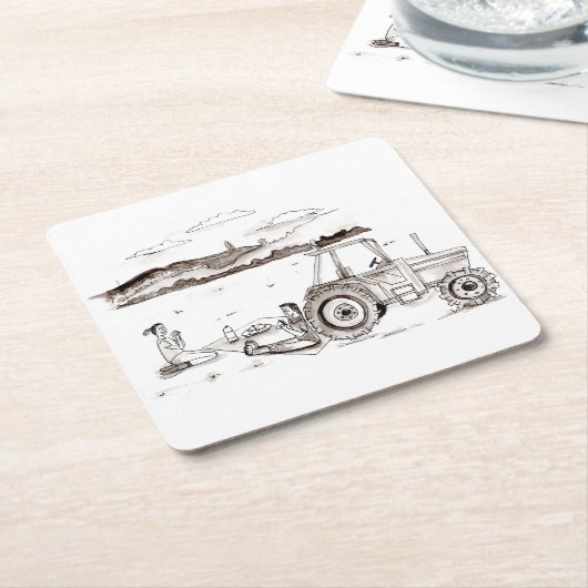 Untersetzer - Bauernhof-Picknick (angewinkelt)