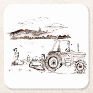 Untersetzer - Bauernhof-Picknick