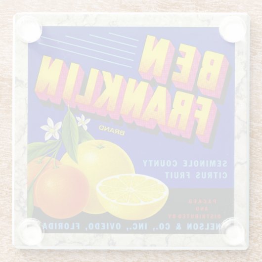UNTERSETZER - Ben Franklin Citrus - Crate Label pr (Rückseite)
