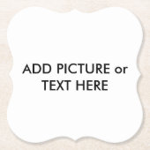 Untersetzer Bild & Text auf Papier (Vorderseite)