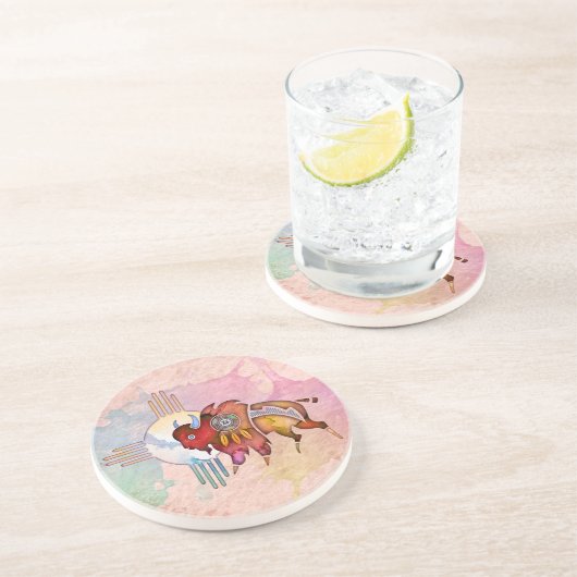 Untersetzer Bison Sandstone bemalt (Seite)