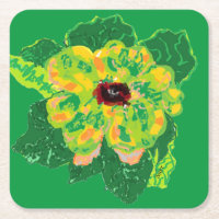 Untersetzer: Black Mit Augen Susan Vine Blume