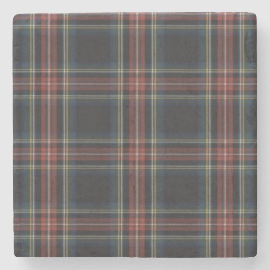 Untersetzer Black Tartan Stone (Vorderseite)