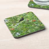 Untersetzer Blackbird und Berries Cork (Linke Seite)