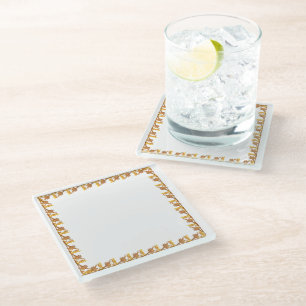 Untersetzer - Blätter an der Grenze des Goldenen W