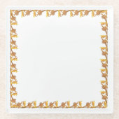 Untersetzer - Blätter an der Grenze des Goldenen W (Vorderseite)