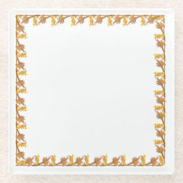 Untersetzer - Blätter an der Grenze des Goldenen W