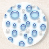 Untersetzer - Blaue Blasen (Vorne)