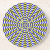 Untersetzer "Blue and Yellow Zigzag Ripples" (Vorne)