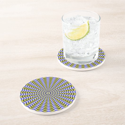Untersetzer "Blue and Yellow Zigzag Ripples" (Seite)