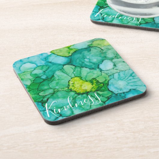 Untersetzer "Blue-Green-Blume" (Linke Seite)