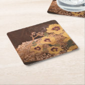 Untersetzer/Blume mit einem Protokoll Rechteckiger Pappuntersetzer (angewinkelt)