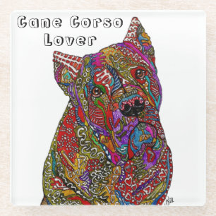 Untersetzer Cane Corso Lover Glass