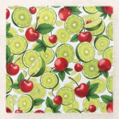 Untersetzer Cherry und Limes, Dekoration im Sommer (Vorderseite)