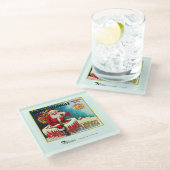 Untersetzer - Claremont-Fruchtkäseretikett (Schrägansicht)