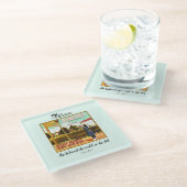 Untersetzer - Claremont-Fruchtkäseretikett (Schrägansicht)