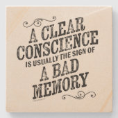 Untersetzer "Clear Conscience Stone" (Vorderseite)