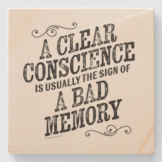 Untersetzer "Clear Conscience Stone" (Vorderseite)